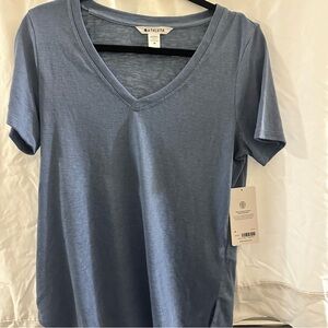 Athleta Women's medium Blue V-Neck Top